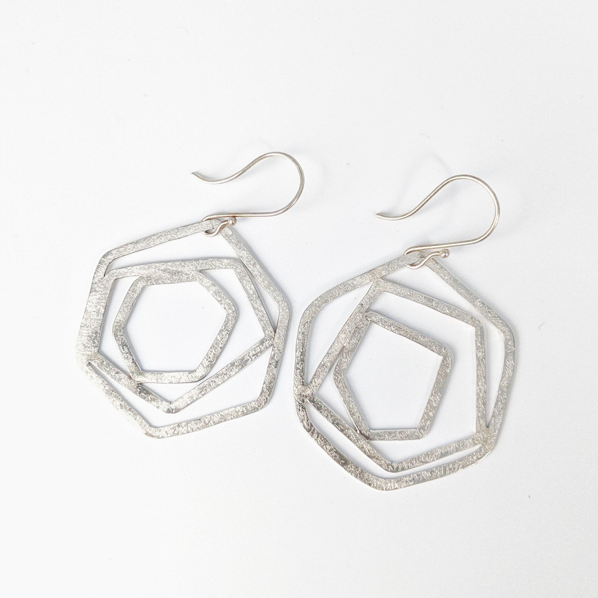 Geometric Rose Earrings