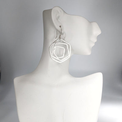 Geometric Rose Earrings