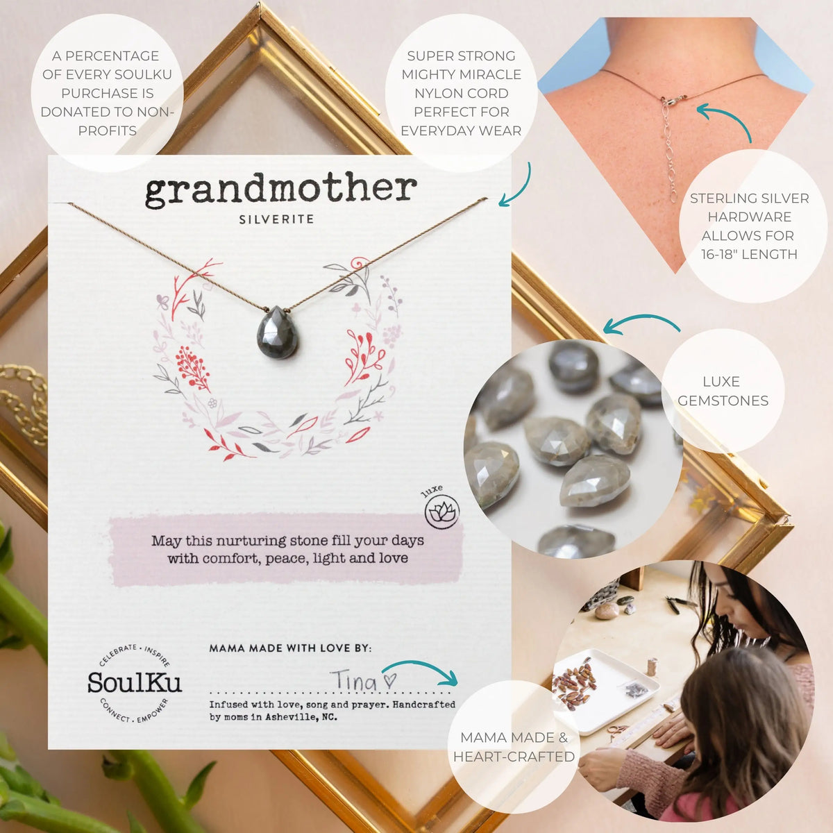 Grandmother Luxe Necklace - Silverite