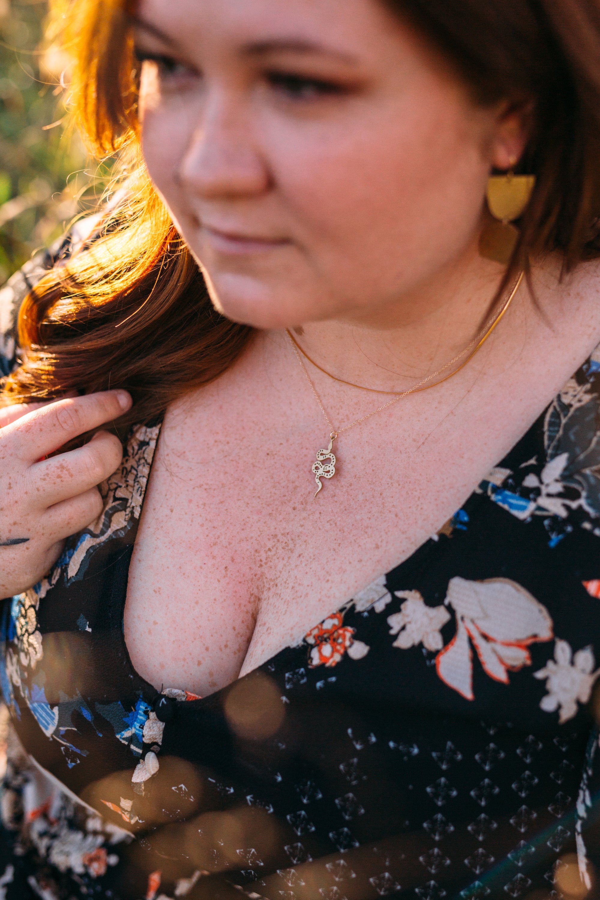 Brass Snake Necklace