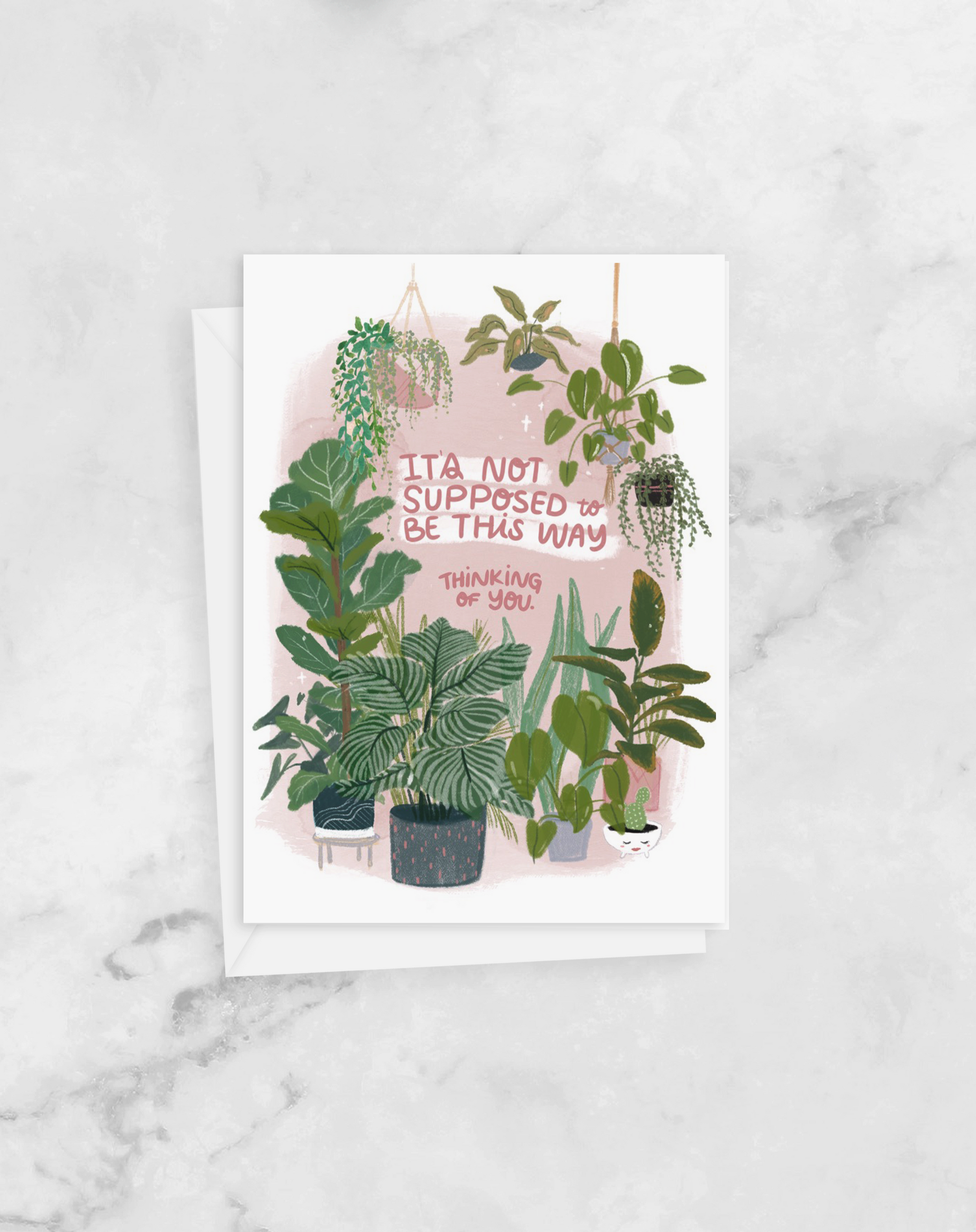 Greeting Card - Sympathy Grief - Not supposed to be this way - Peach or Plum