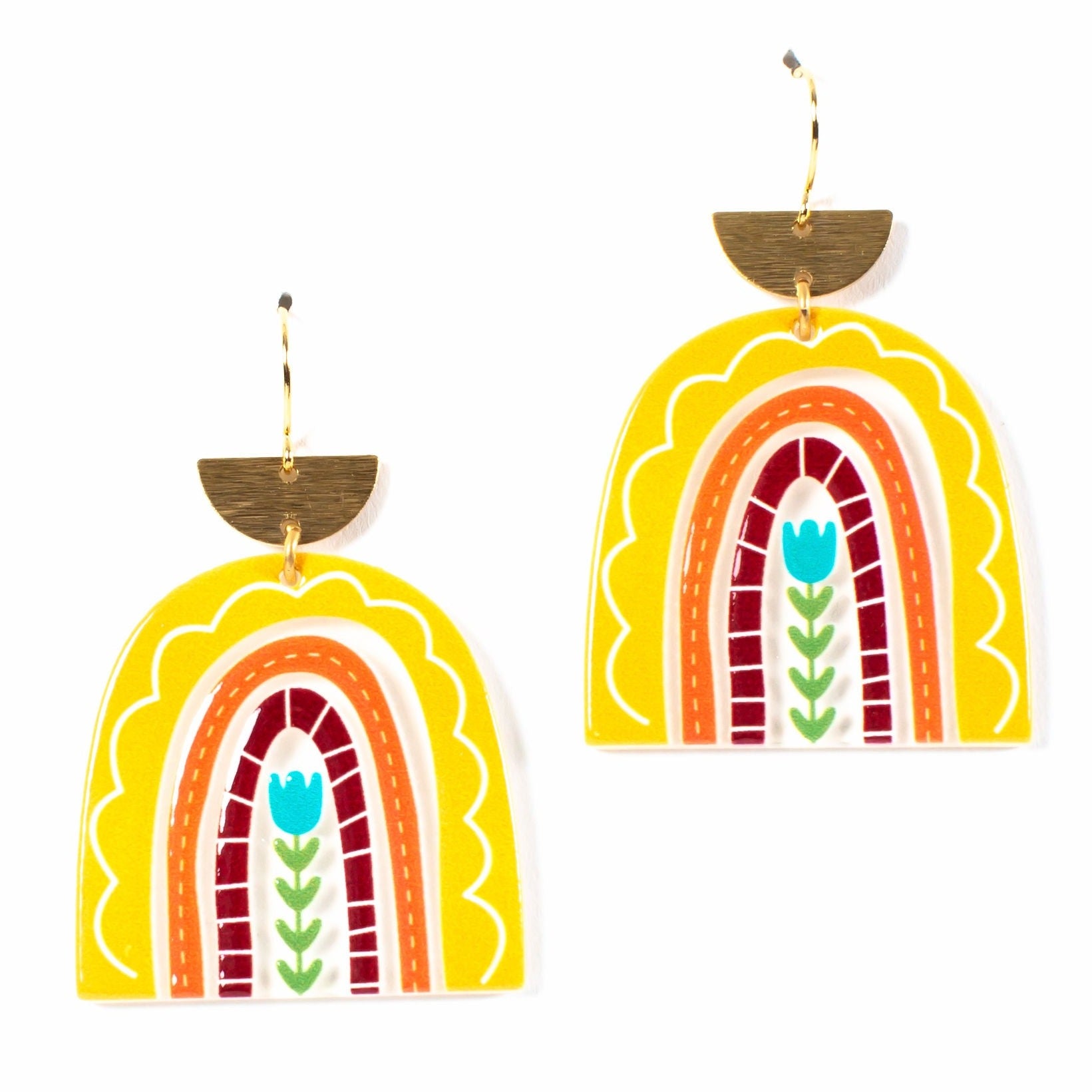 Cannes Acrylic Earrings - Blue Tulip