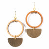 Wood Hoop Earrings