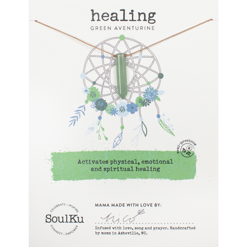 Healing Dream Catcher Necklace - Green Aventurine