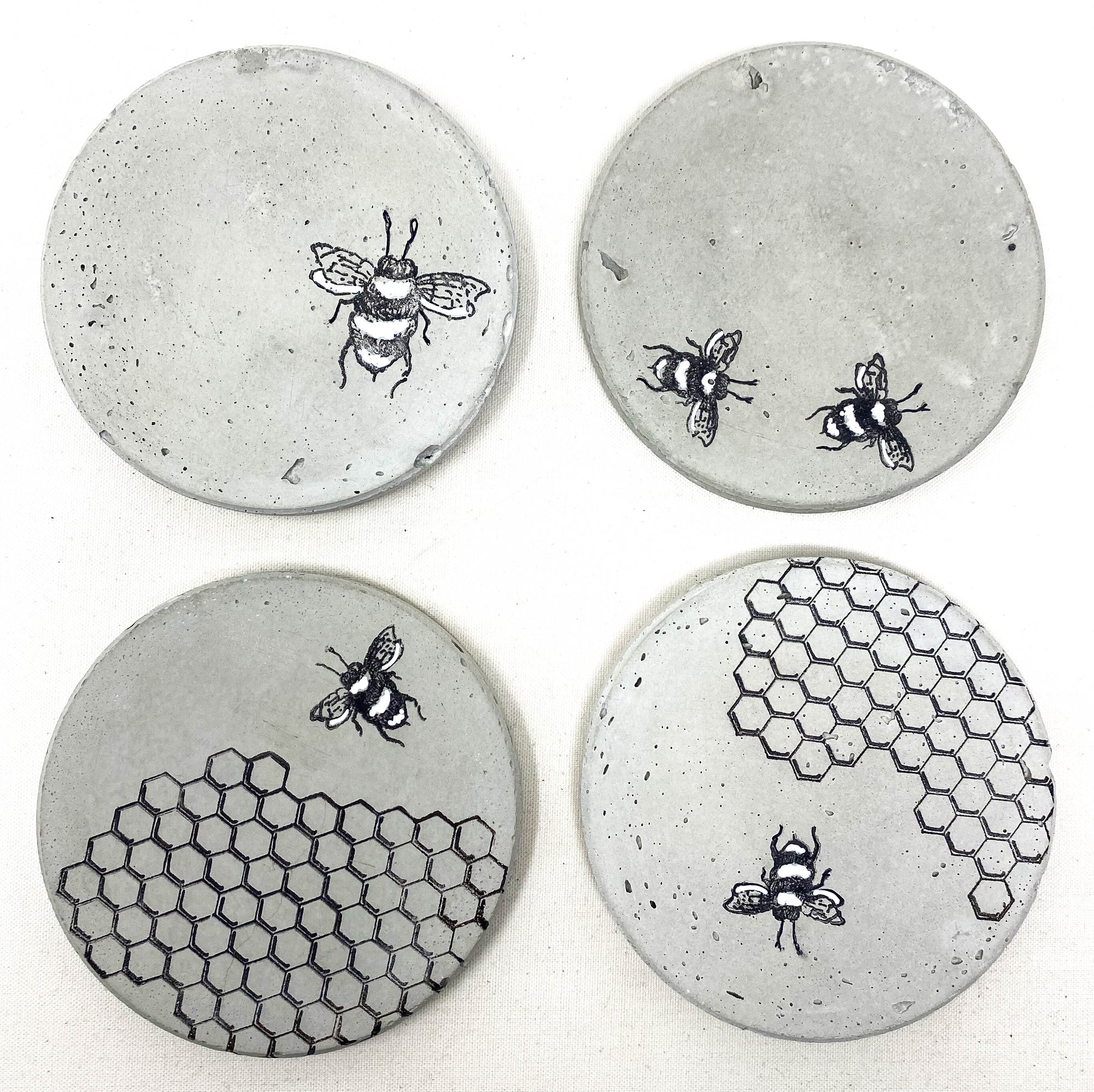 Bee Concrete Coasters