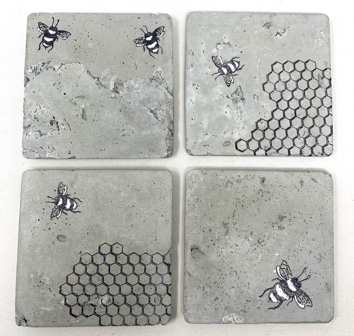 Bee Concrete Coasters