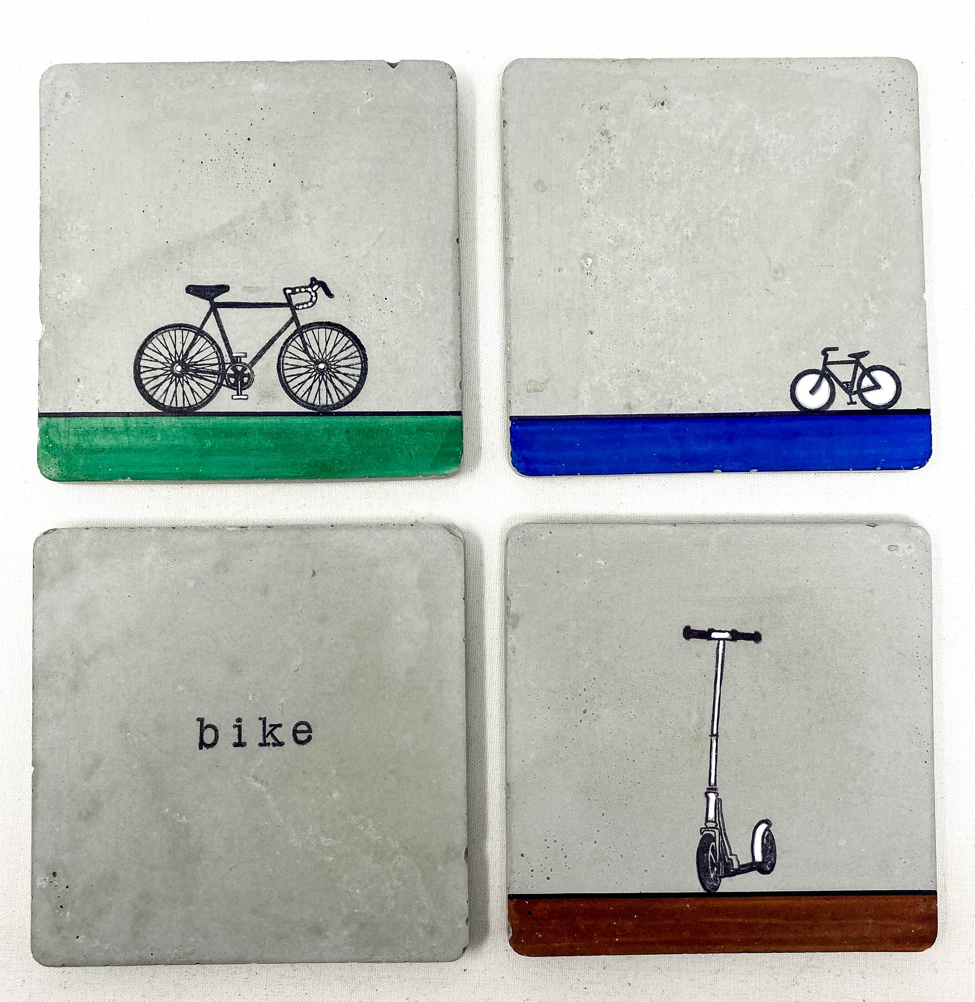 Bike Concrete Coasters