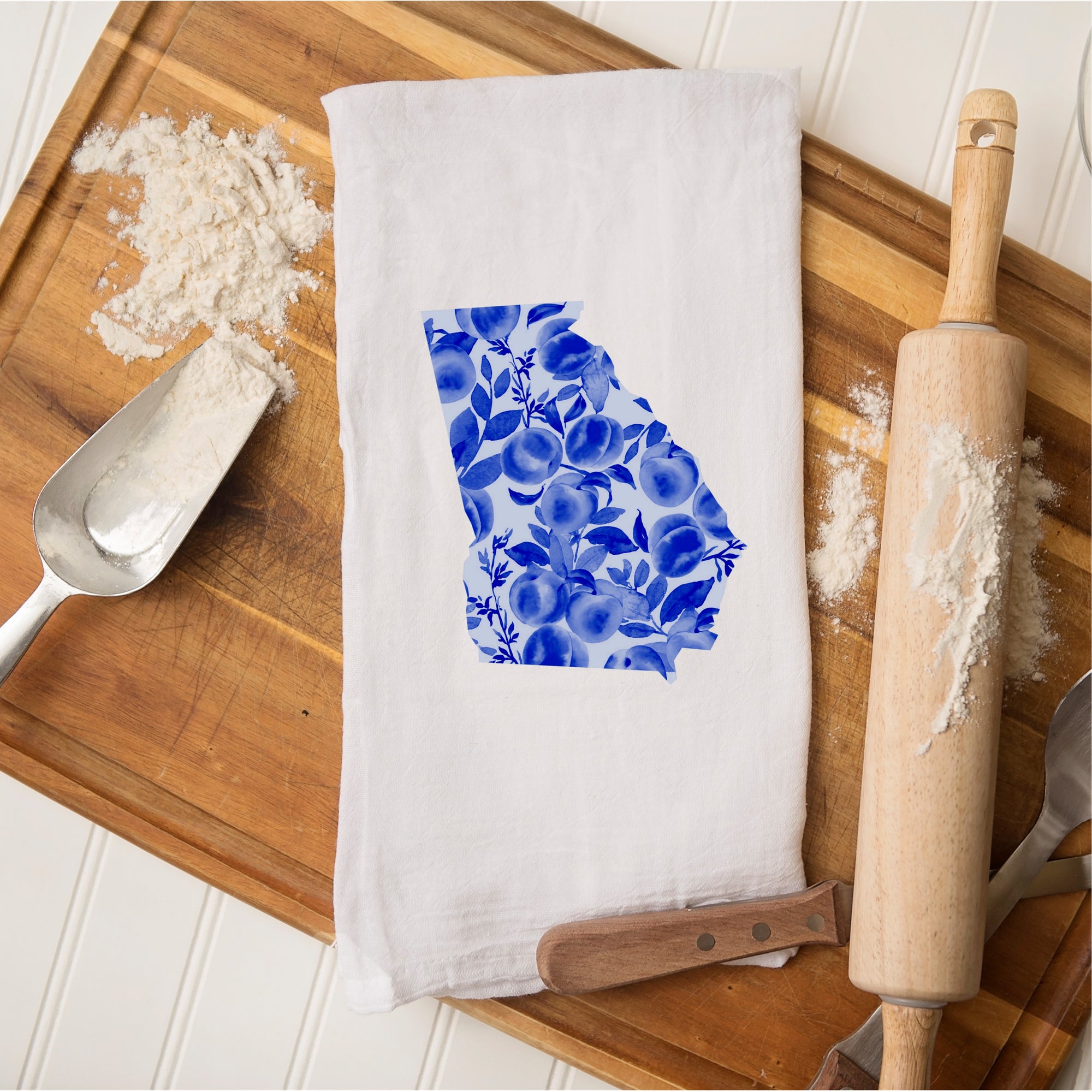Tea Towel - Georgia Blue Peaches