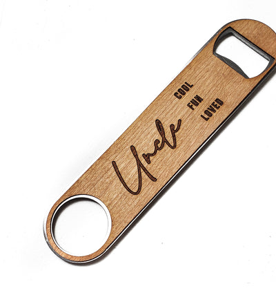 Uncle Wood and Aluminum Bottle Opener