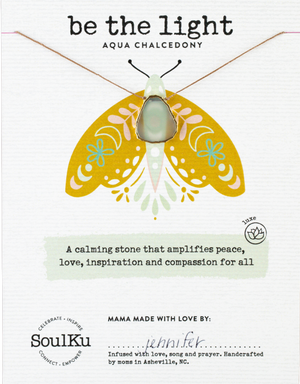 Be the Light Aqua Chalcedony Necklace