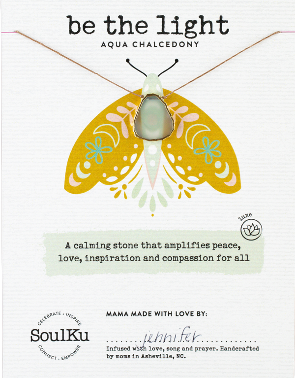 Be the Light Aqua Chalcedony Necklace