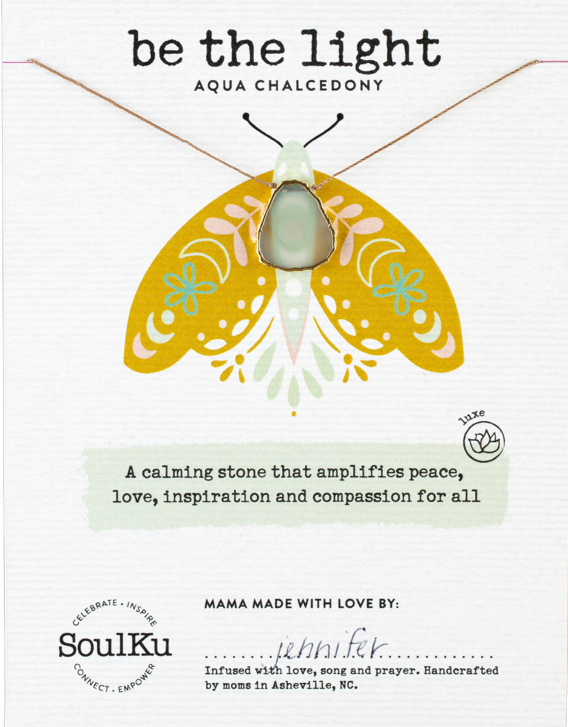 Be the Light Aqua Chalcedony Necklace