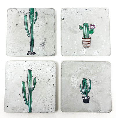 Cactus Concrete Coasters