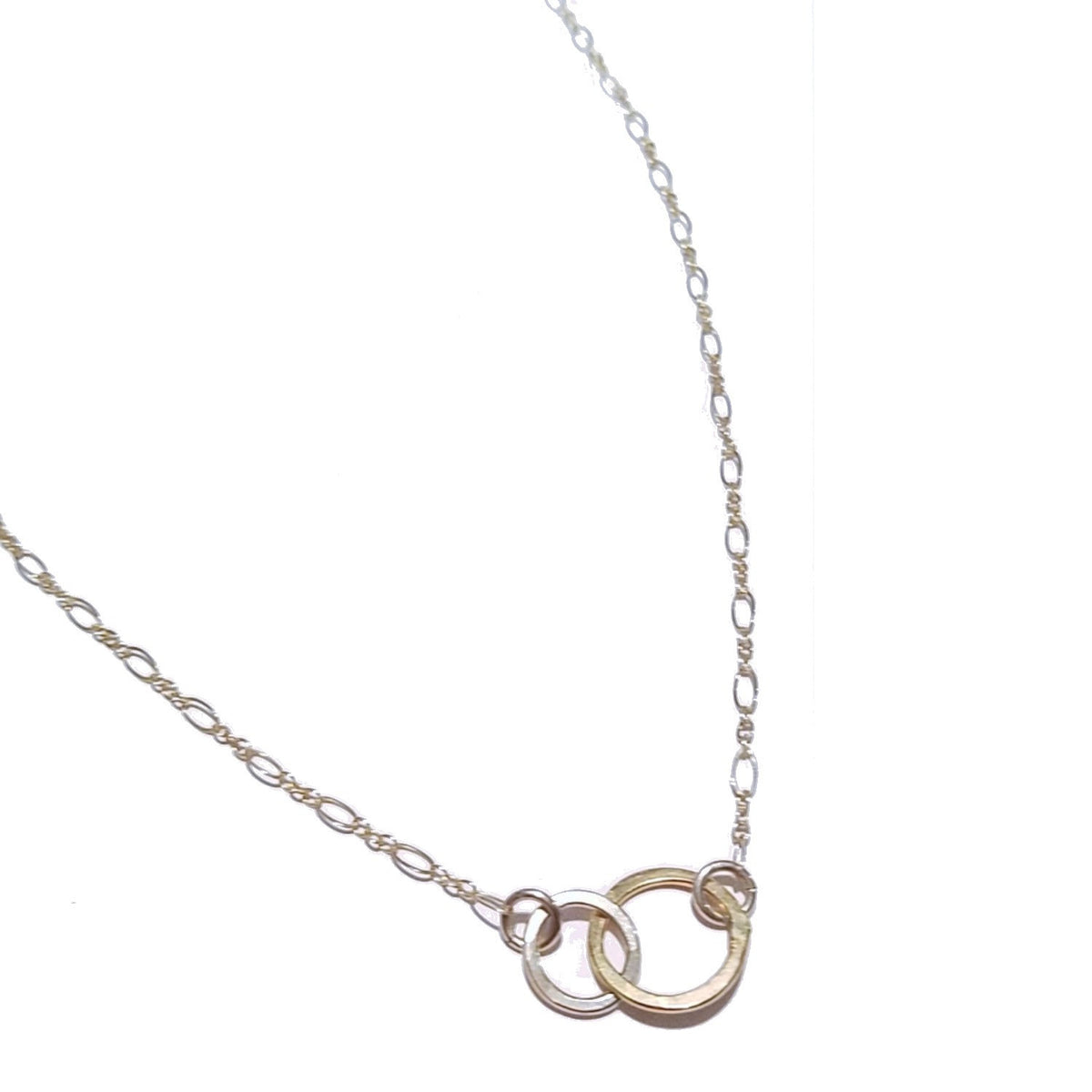 Mini Interlocking Necklace - mixed metals