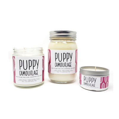 Puppy Camouflage Candle - 8oz
