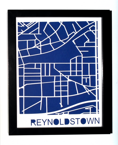 Reynoldstown Neighborhood Paper Cut Map
