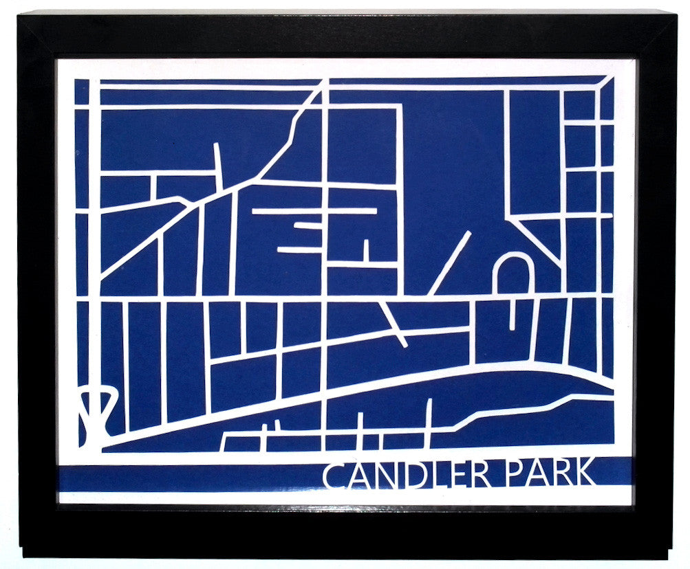 Candler Park Neighborhood Paper Cut Map