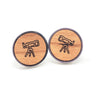 Telescope Stainless and Wood Cufflinks