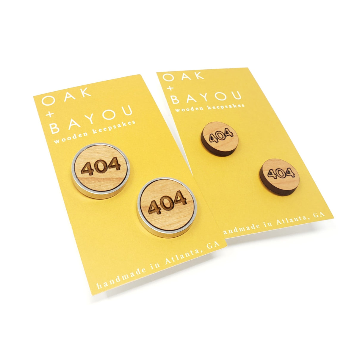 404 Stainless and Wood Cufflinks