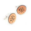 ATL Cross Stainless and Wood Cufflinks