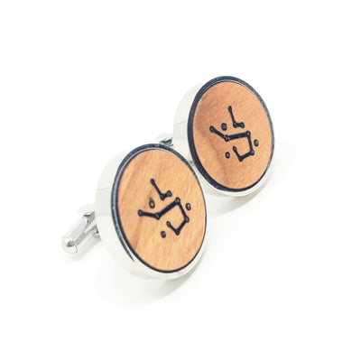 Constellation Stainless and Wood Cufflinks