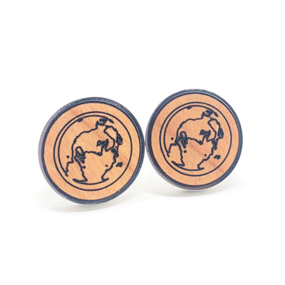 World Stainless and Wood Cufflinks