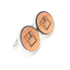 Floppy Disc Stainless and Wood Cufflinks