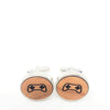 Game Controller Stainless and Wood Cufflinks