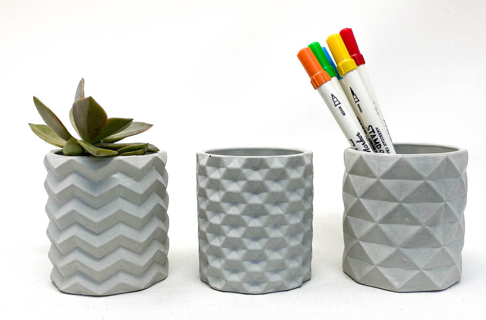 Geometric Concrete Cups