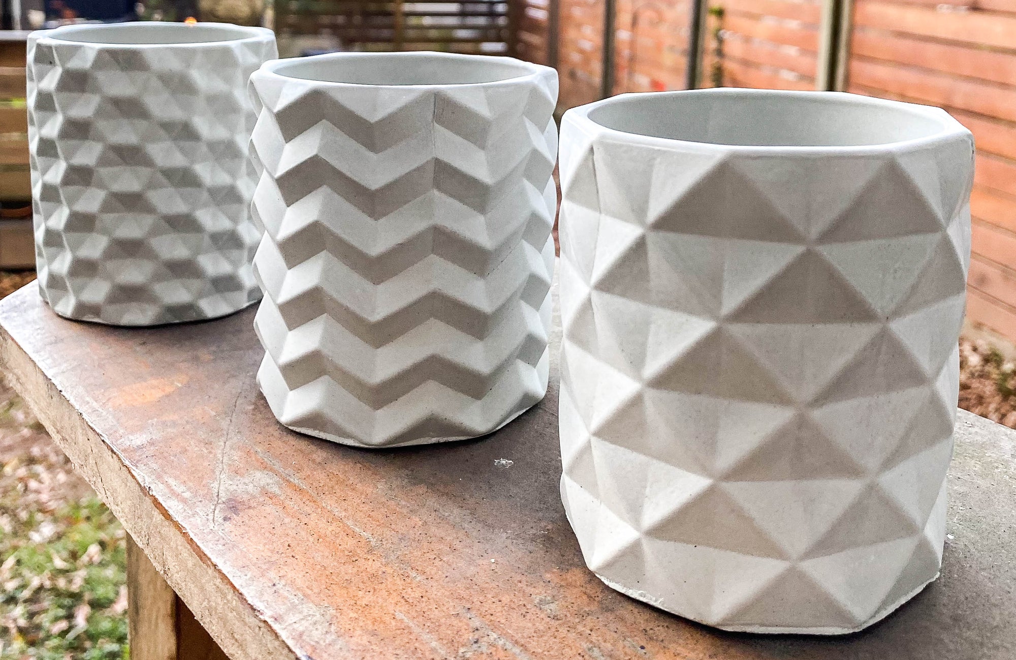 Geometric Concrete Cups