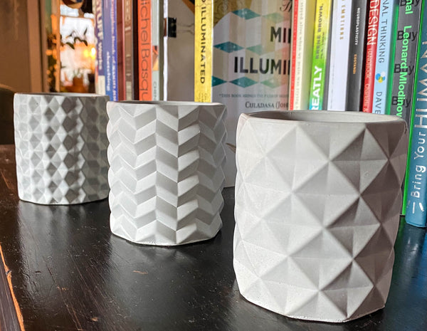 Geometric Concrete Cups
