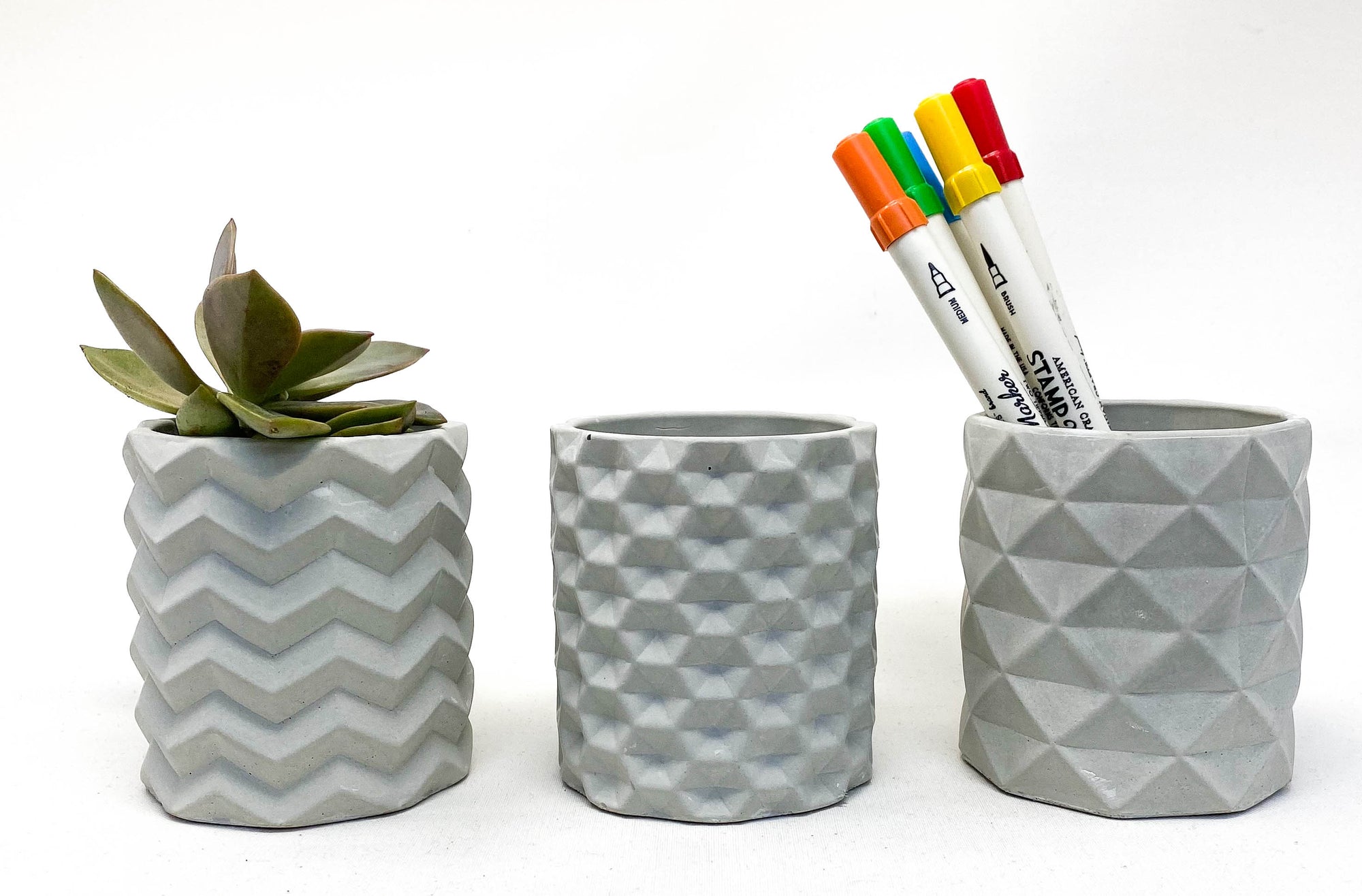 Geometric Concrete Cups
