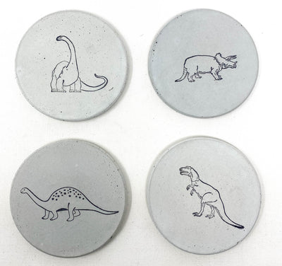 Dinosaur Concrete Coasters
