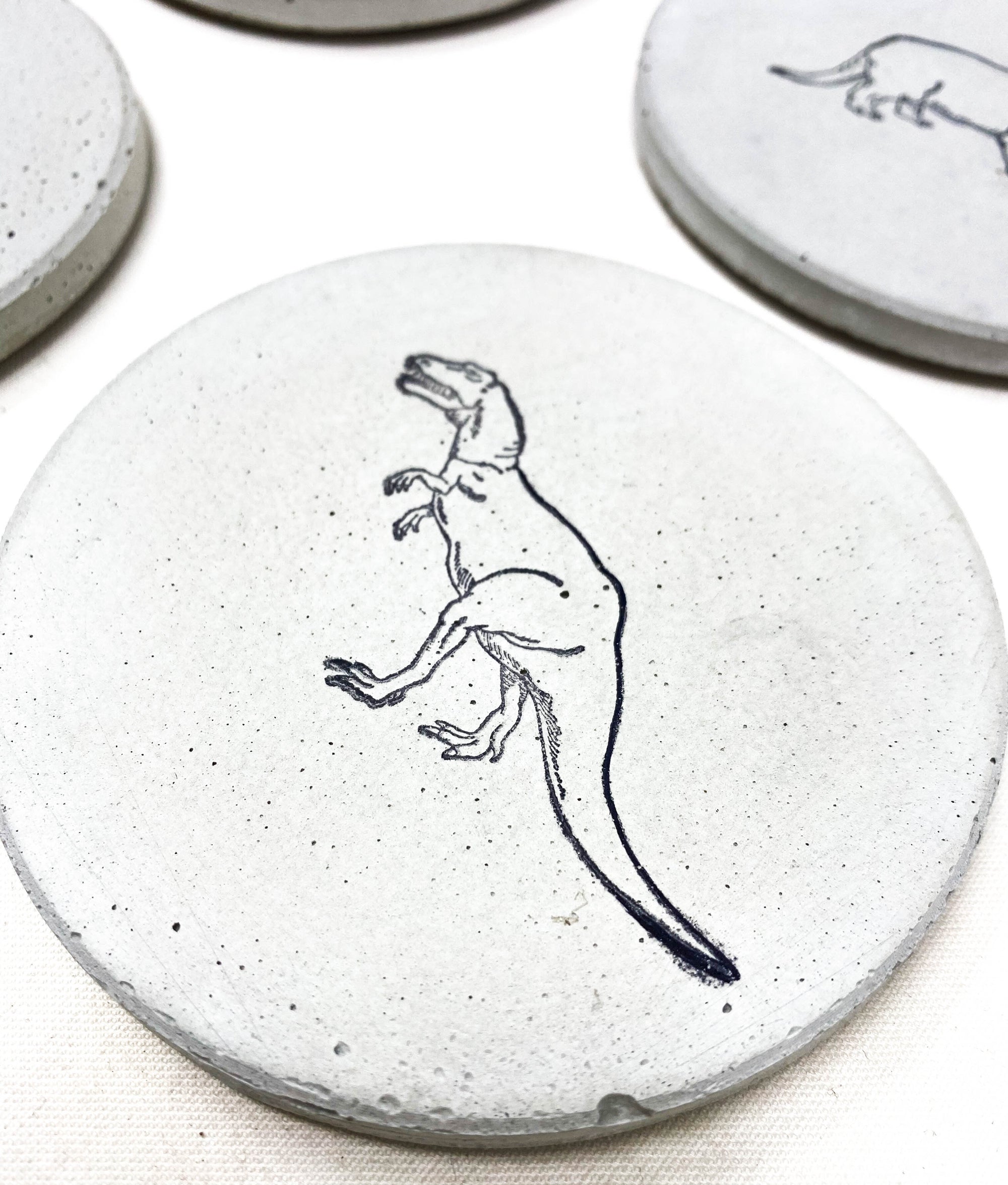 Dinosaur Concrete Coasters