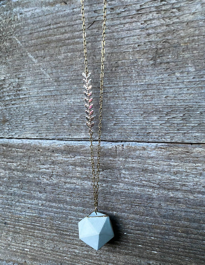 Concrete Dodecahedron II Necklace