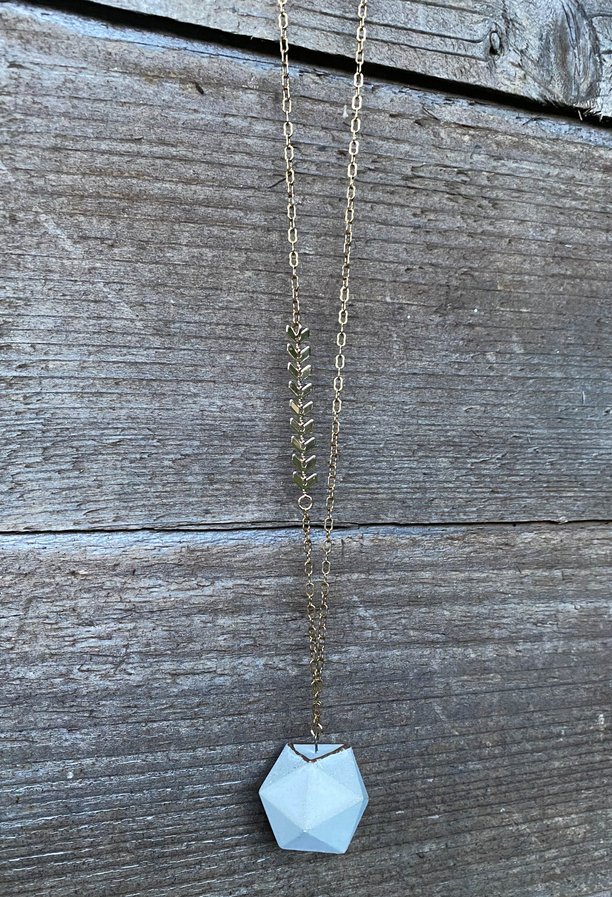 Concrete Dodecahedron II Necklace