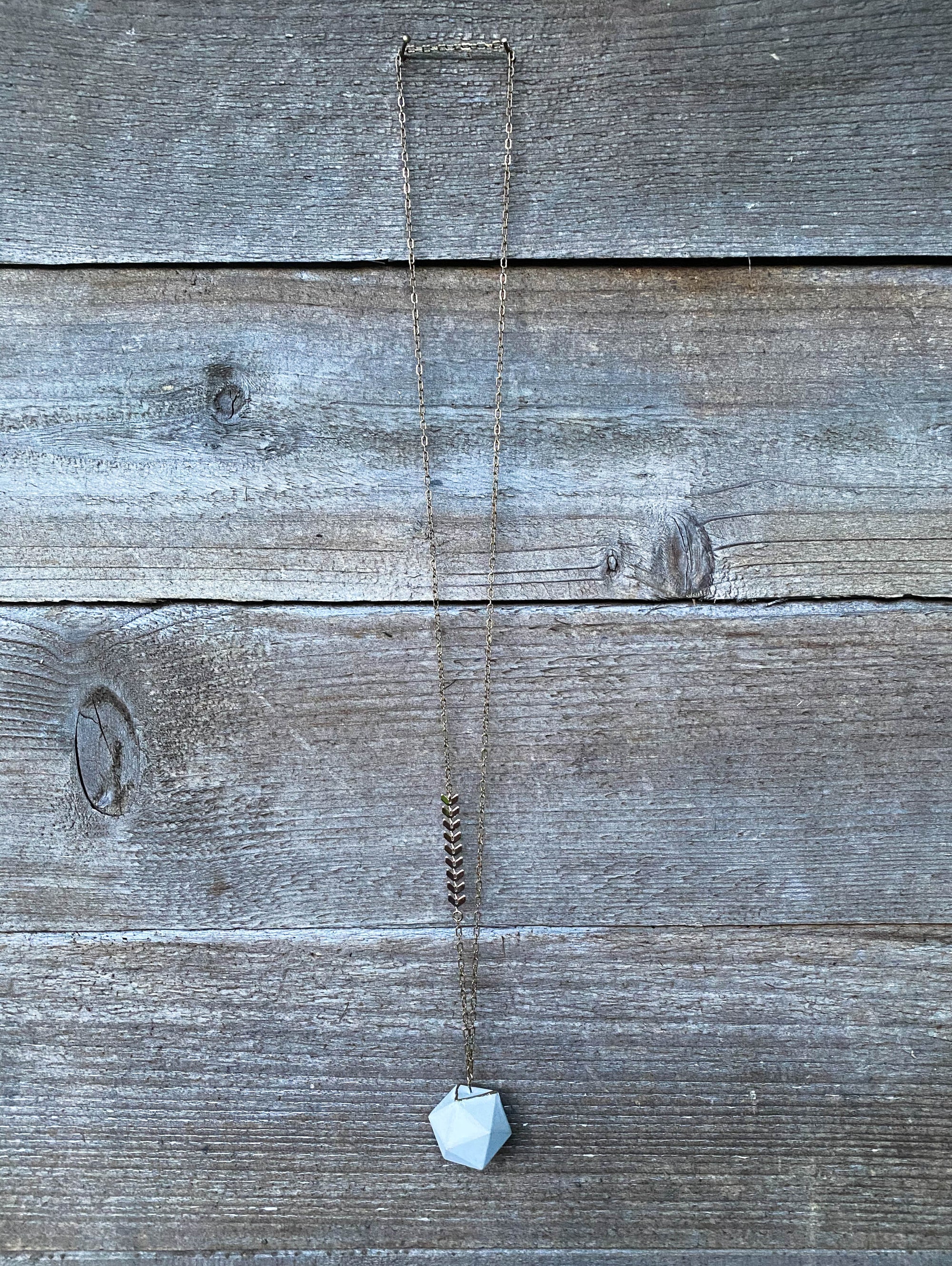 Concrete Dodecahedron II Necklace