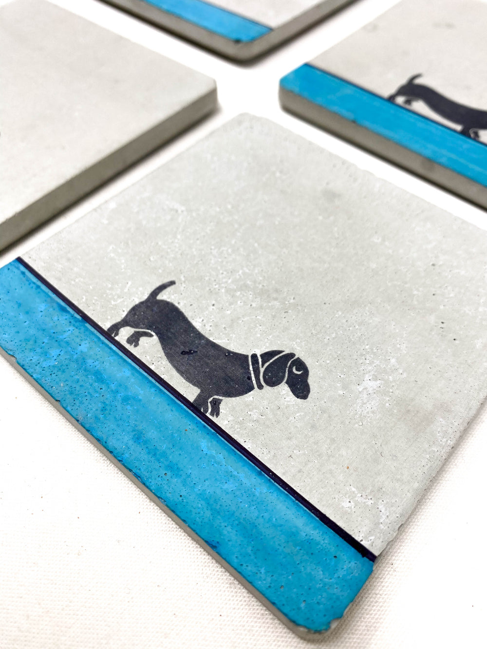 Dachshund Concrete Coasters