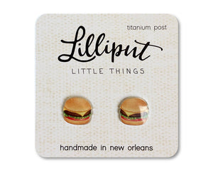 Cheeseburger Stud Earrings