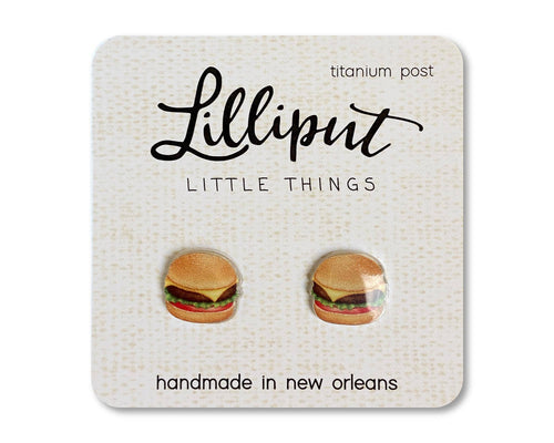 Cheeseburger Stud Earrings