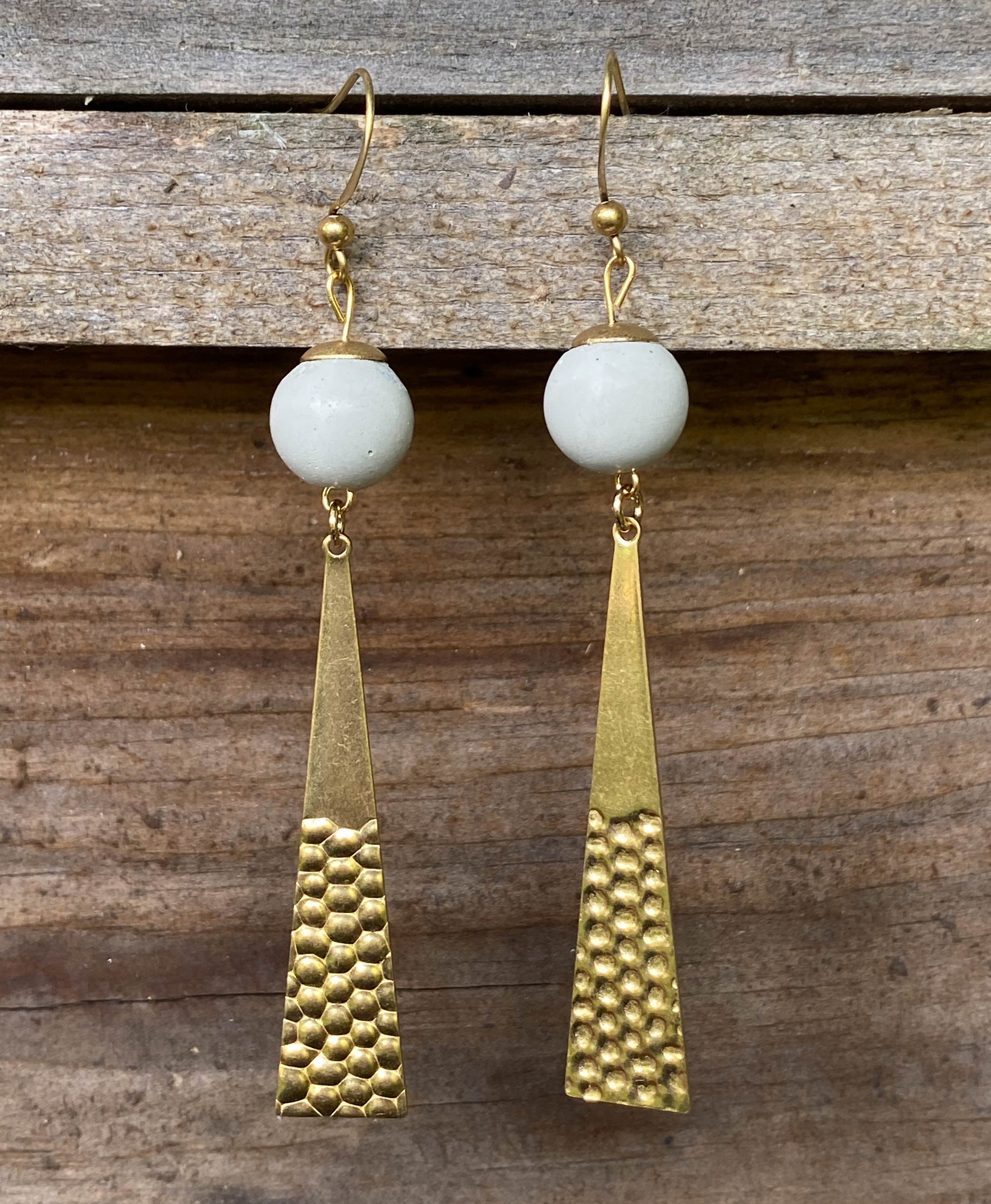 Concrete + Triangle Earrings