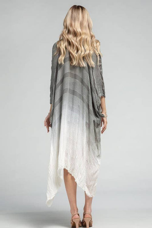 Wispy Ombre Kimono: GREY
