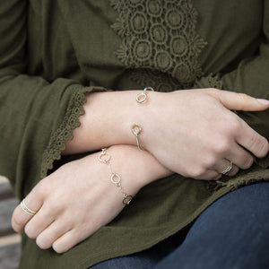 Floating Bracelet - mixed metals