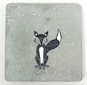 Fox Concrete Coasters