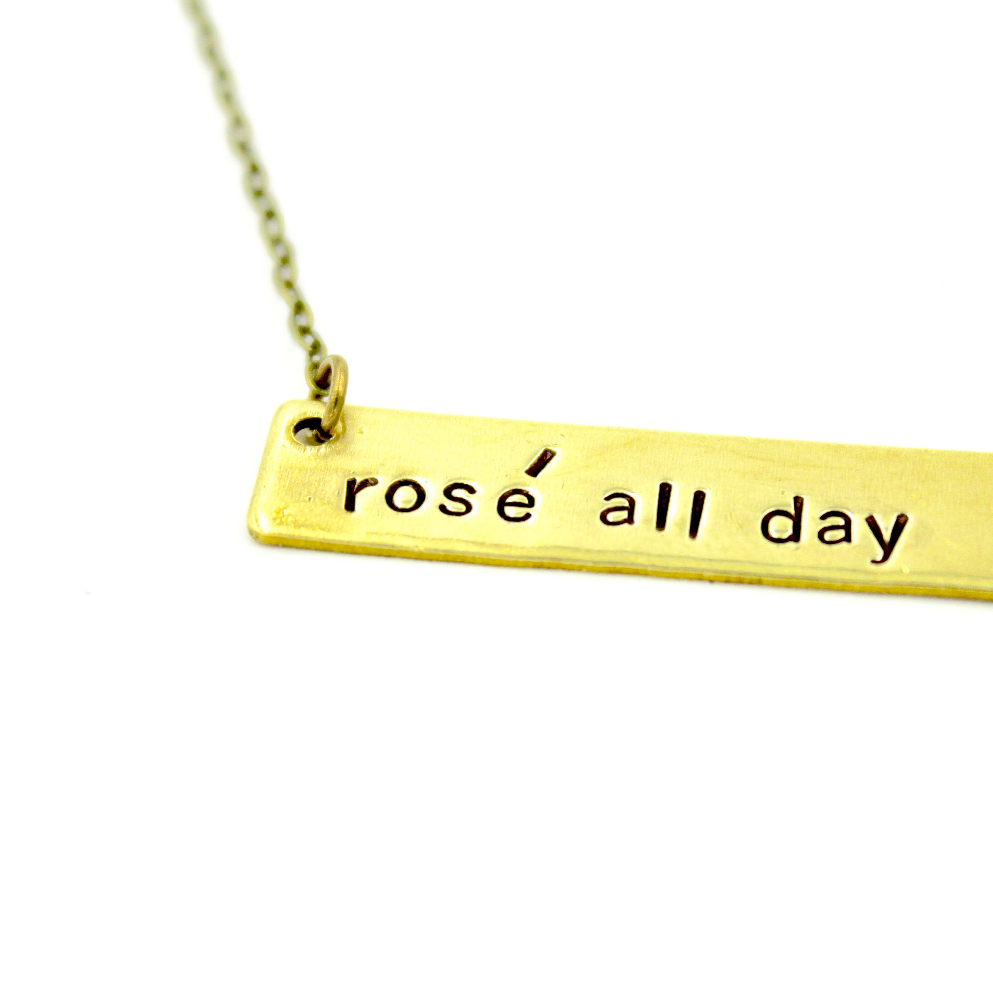 Rosé All Day Bar Necklace