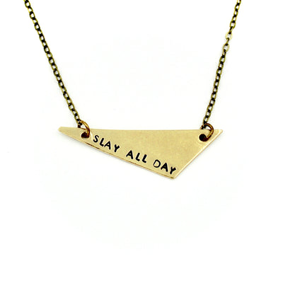 Slay All Day Triangle Necklace