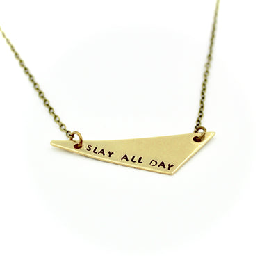 Slay All Day Triangle Necklace