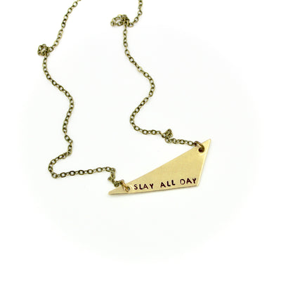 Slay All Day Triangle Necklace