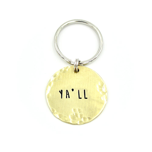 Brass Circle Keychain - YA'LL