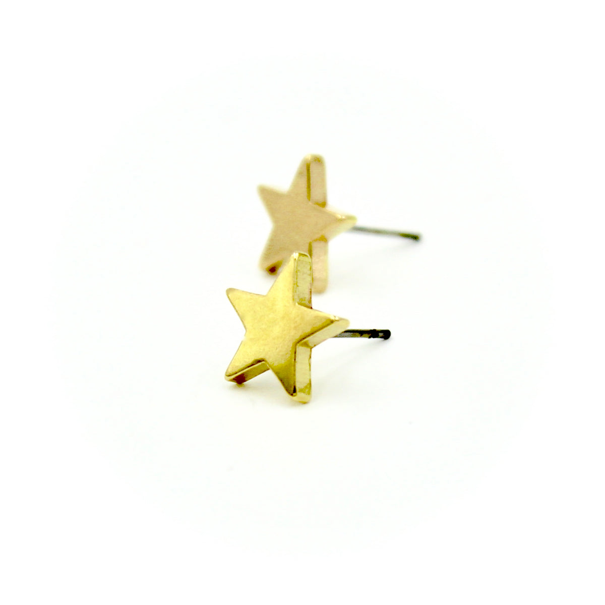 Star Earrings - Brass